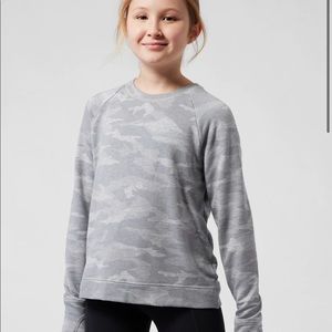 Athleta Girl Grey Camo Sweatshirt